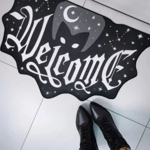 Gothic Black Cobwebs Coffin Non-slip  Carpet Door Mat
