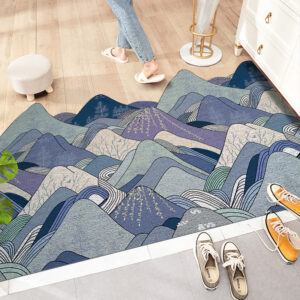 Rectangle Cuttable Printed Non-Slip Floor Rugs Door Mat
