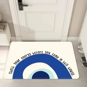 Durable Slogan Graphic Non-slip Entrance Door Mat