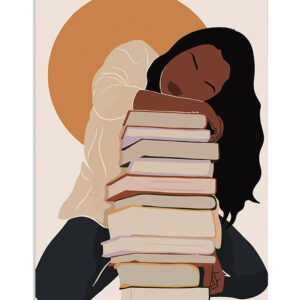 African American Afro Girl And Books Black Girl Poster