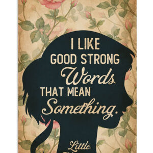 Books Lover I Like Good Strong Words Books Reader Poster