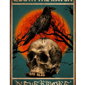 Books Lover Qouth The Raven Nevermore Books Reader Poster