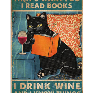 Books Lover That's What I Do I Read Books I Drink Wine And Know Things Books Reader Poster