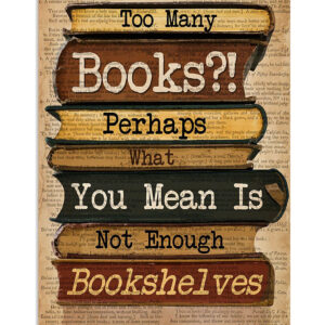Books Lover Too Many Books Books Reader Poster