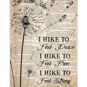 Camping Hiking I Hike To Find Peace Camper Poster