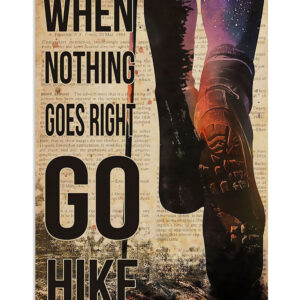 Hiking Go Hike Poster, Adventure Vintage Wall Art, Wanderers Gift, Hiking Lovers Poster
