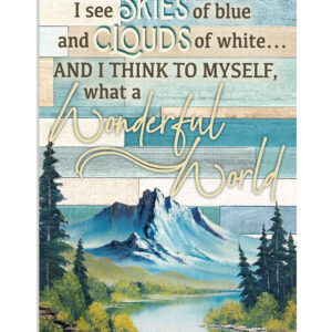 Hiking Skies Of Blue Clouds Of White Poster, Adventure Vintage Wall Art, Wanderers Gift, Hiking Lovers