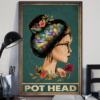 Yarn Knitting Crochet Girl Poster Pot Head Vintage Room Home Decor Wall Art Gifts Idea
